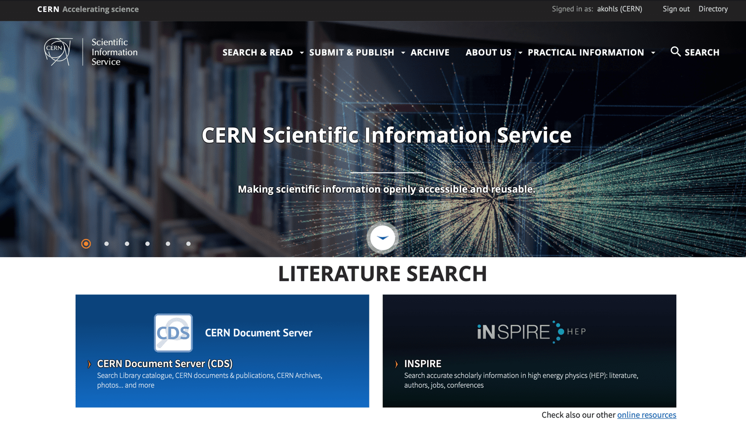 Website screenshot